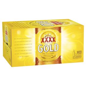 Barrel House Distribution-XXXX Gold Stubbies 375ml-Pubble Alcohol Delivery